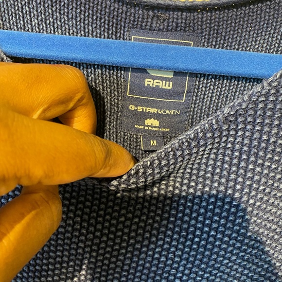 G star women cotton knit open shoulder med weight sweater… - Picture 3 of 6